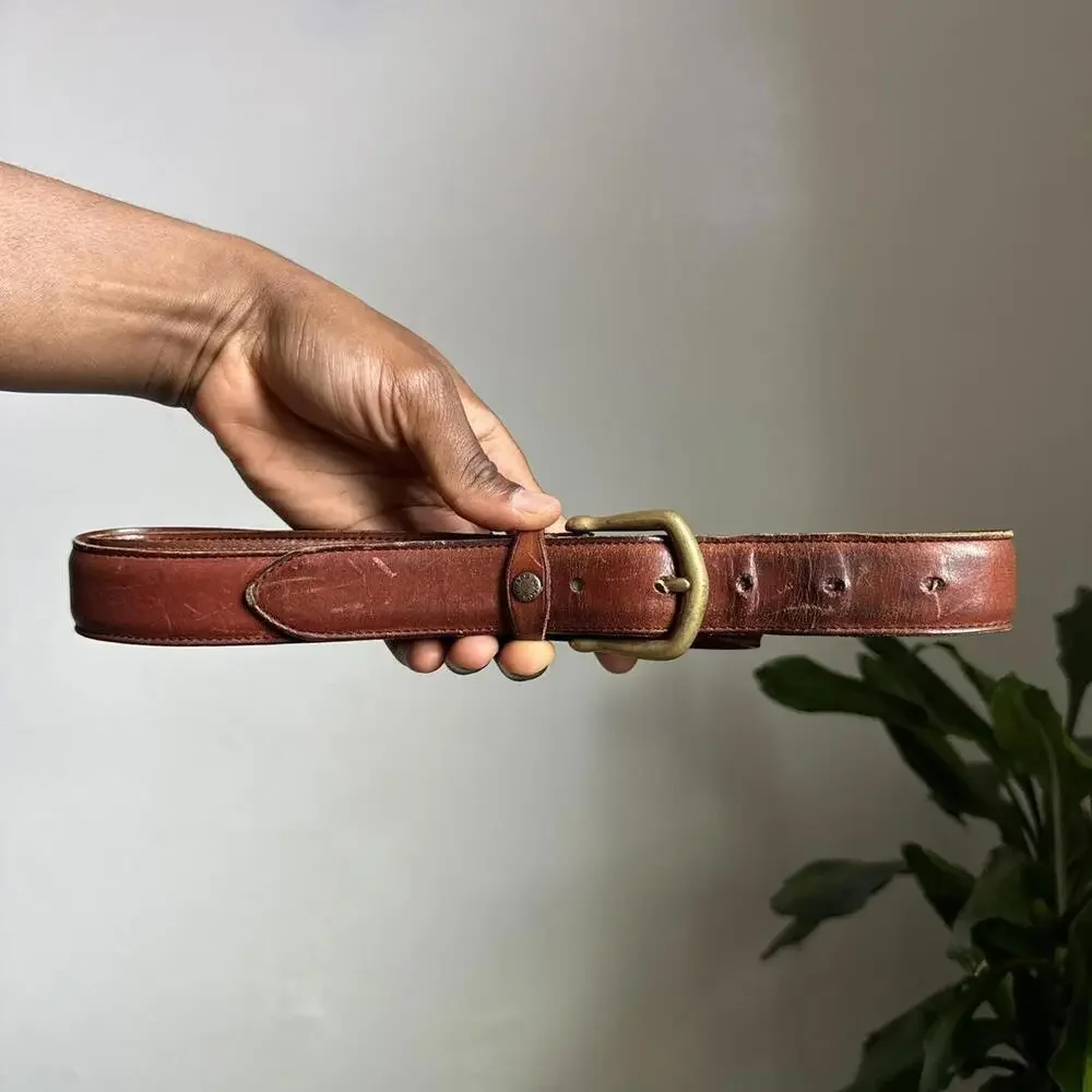 Vintage 90s Coach‎ Brown Leather Belt Size 42/105cm